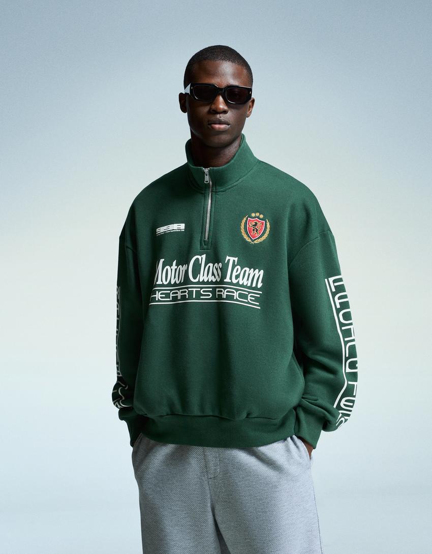 Sweat zippé imprimé