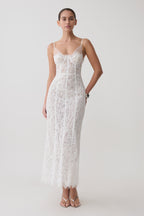 Lace Corset Midi Dress