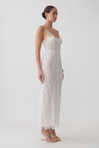 Lace Corset Midi Dress