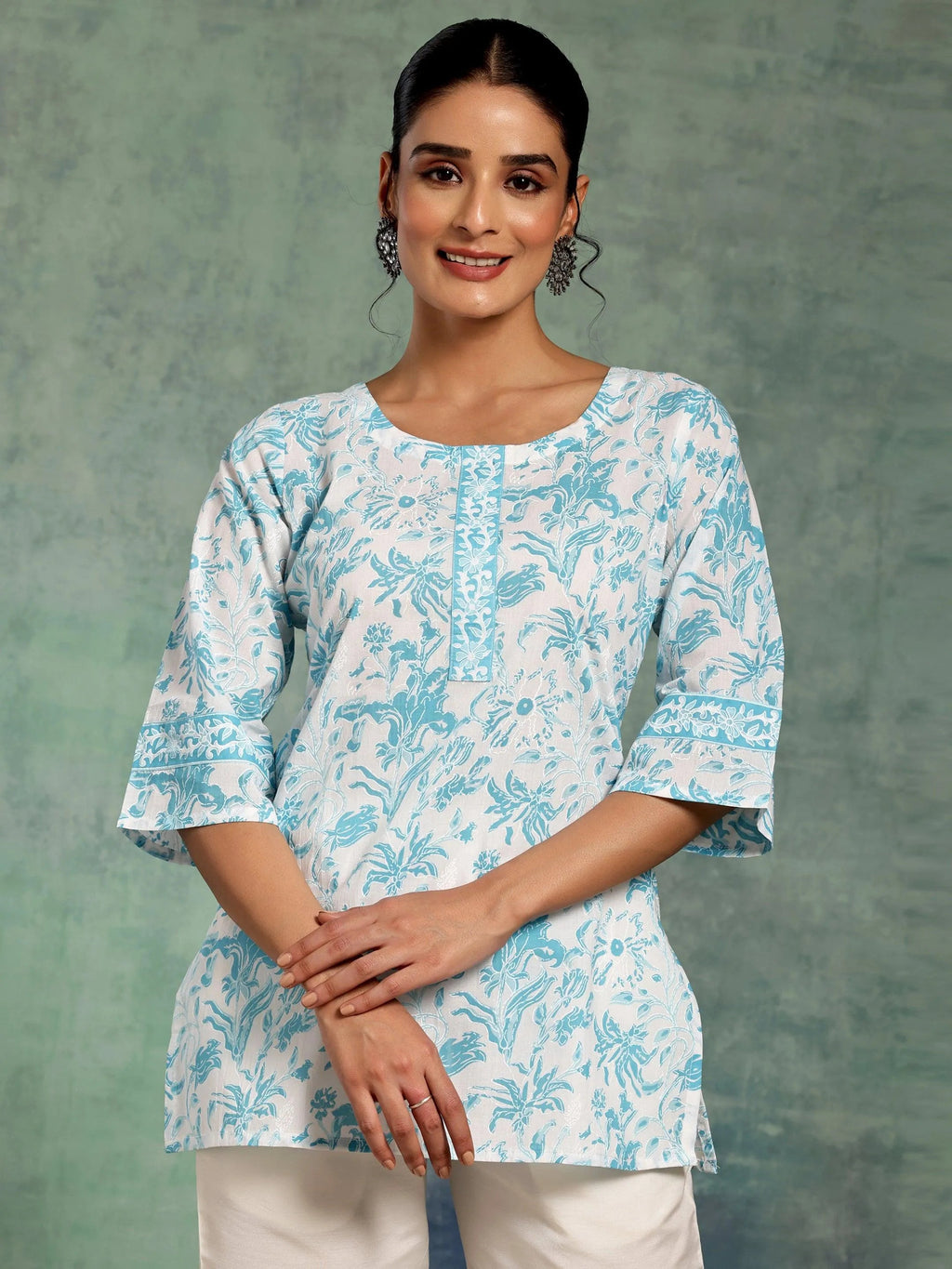 Block-Print Cotton Kurta