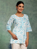 Block-Print Cotton Kurta