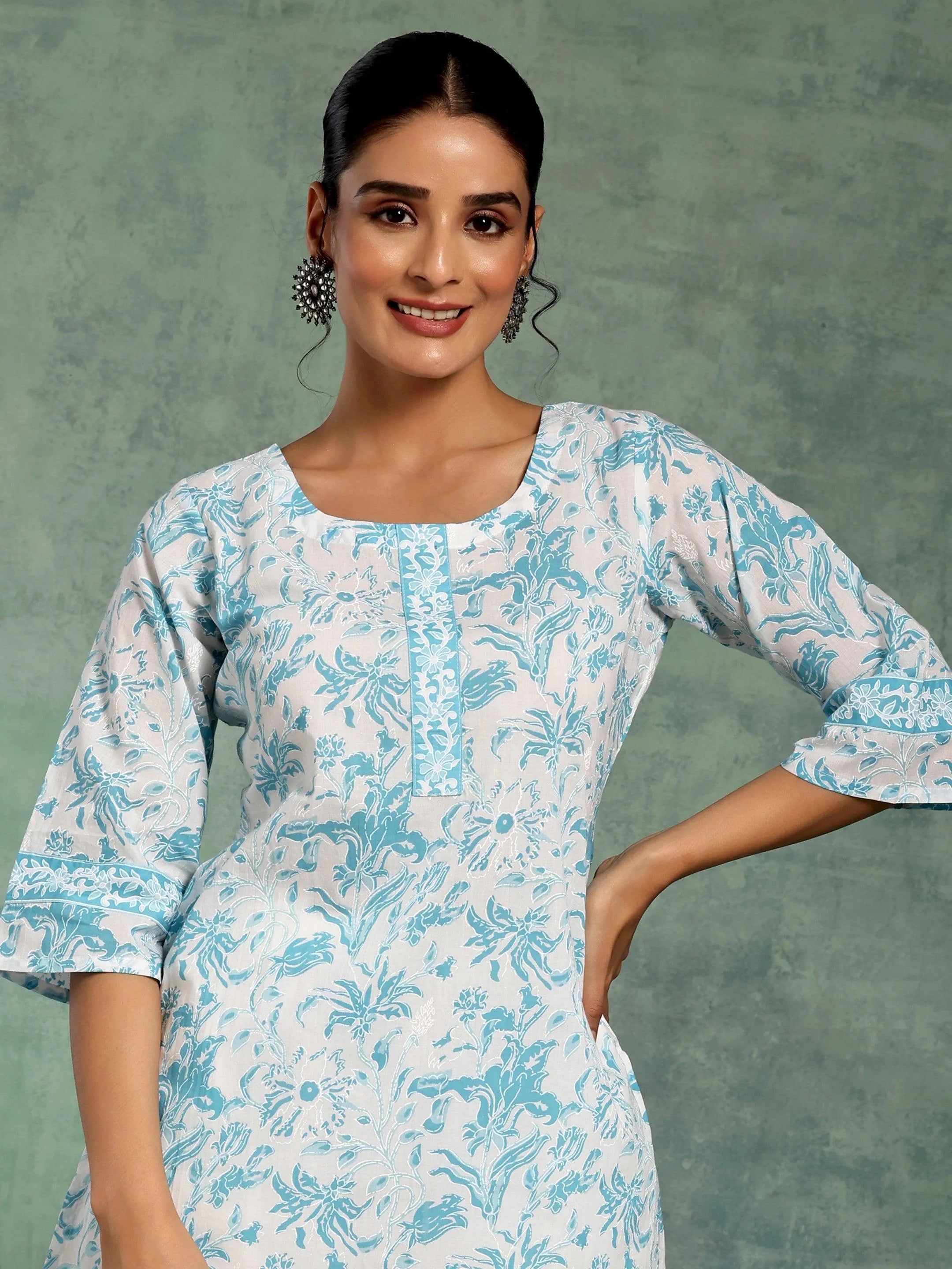 Block-Print Cotton Kurta