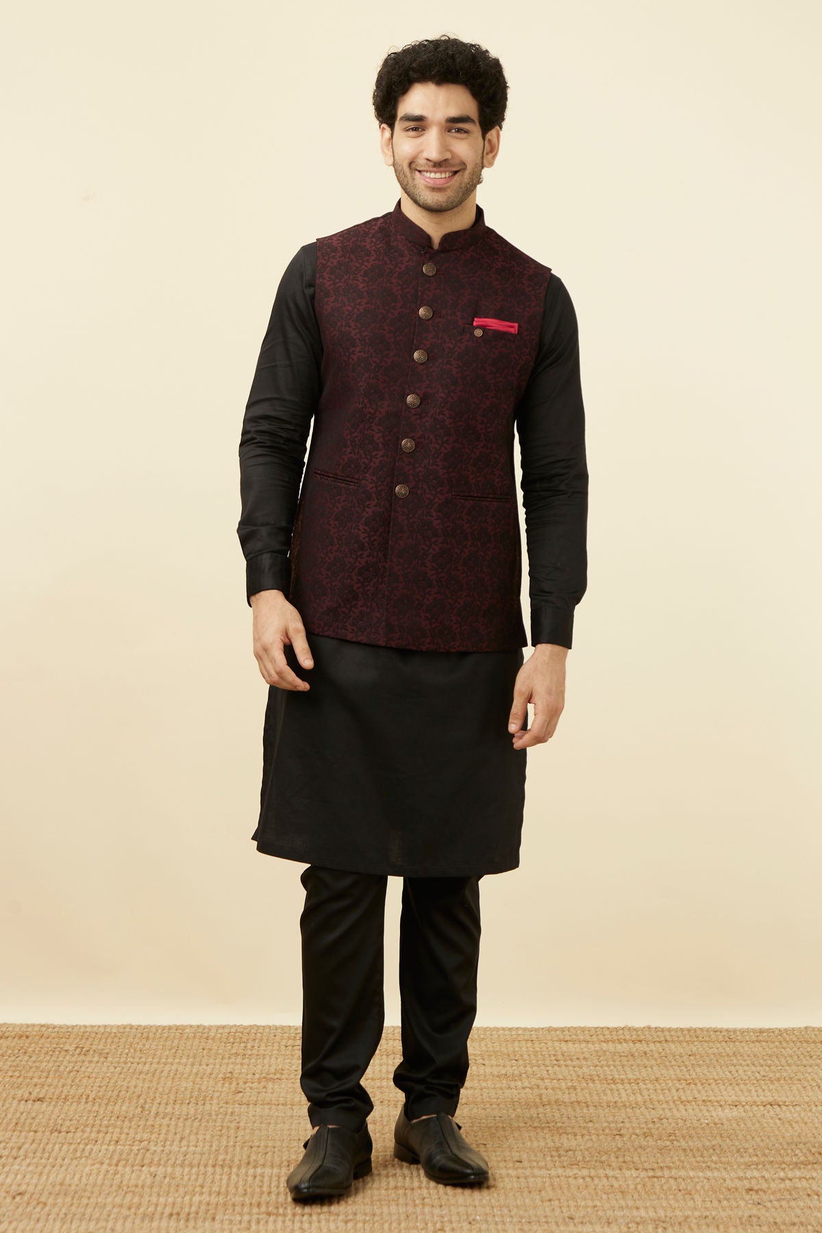 Jacquard Nehru Jacket