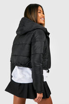 Cropped Hooded Puffer