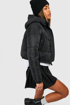 Cropped Hooded Puffer