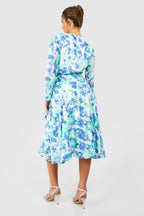 Floral Wrap Midi Dress