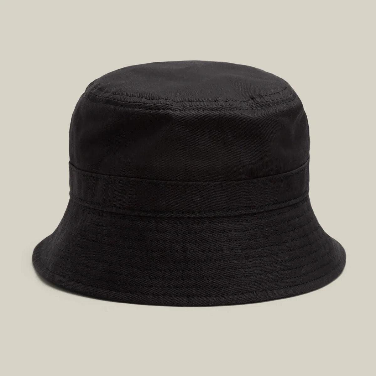 Black cotton bucket hat