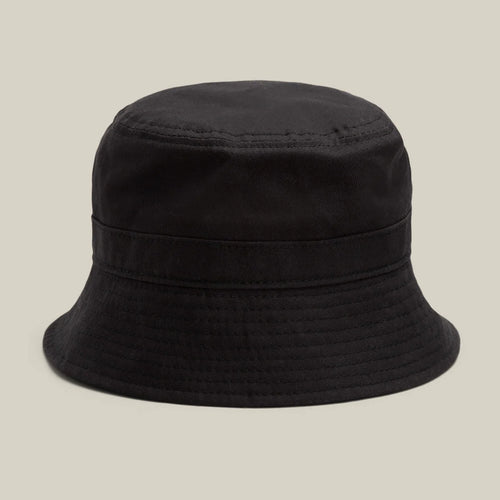 Black cotton bucket hat