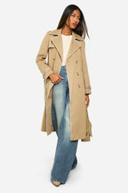 Stitch-Trim Trench Coat