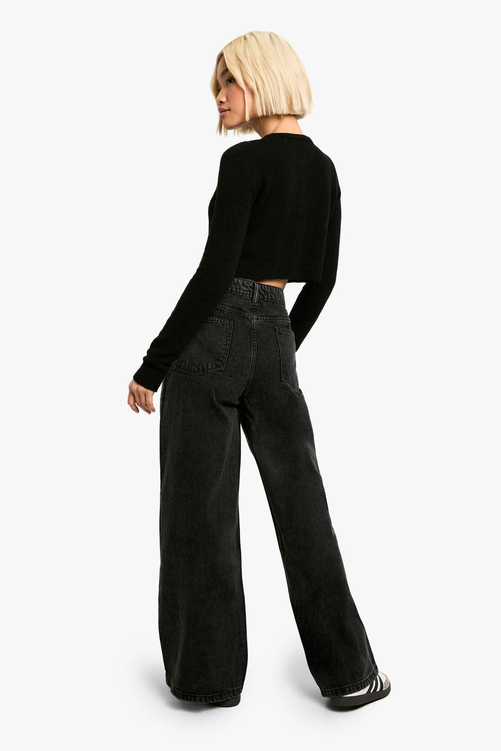 High-Waisted Wide-Leg Jeans