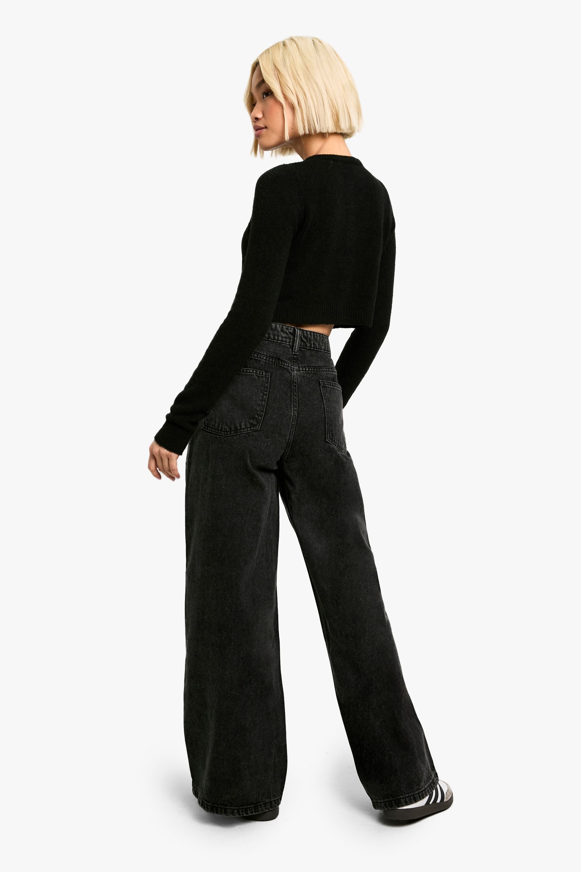 High-Waisted Wide-Leg Jeans