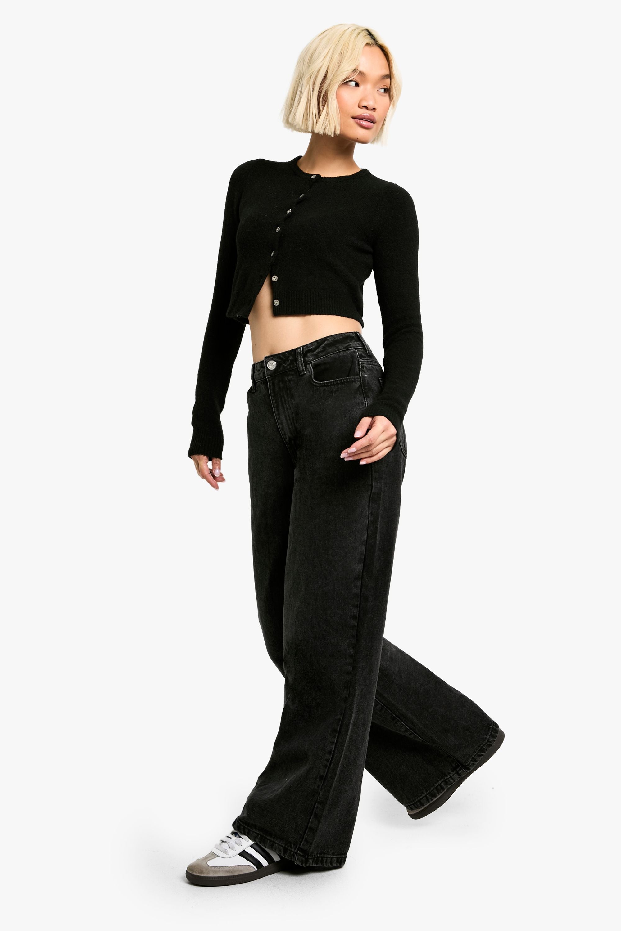 High-Waisted Wide-Leg Jeans
