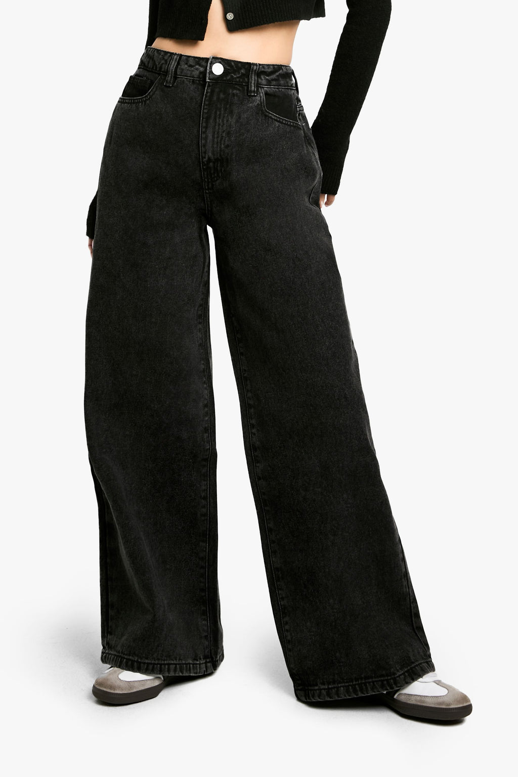 High-Waisted Wide-Leg Jeans