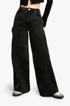 High-Waisted Wide-Leg Jeans