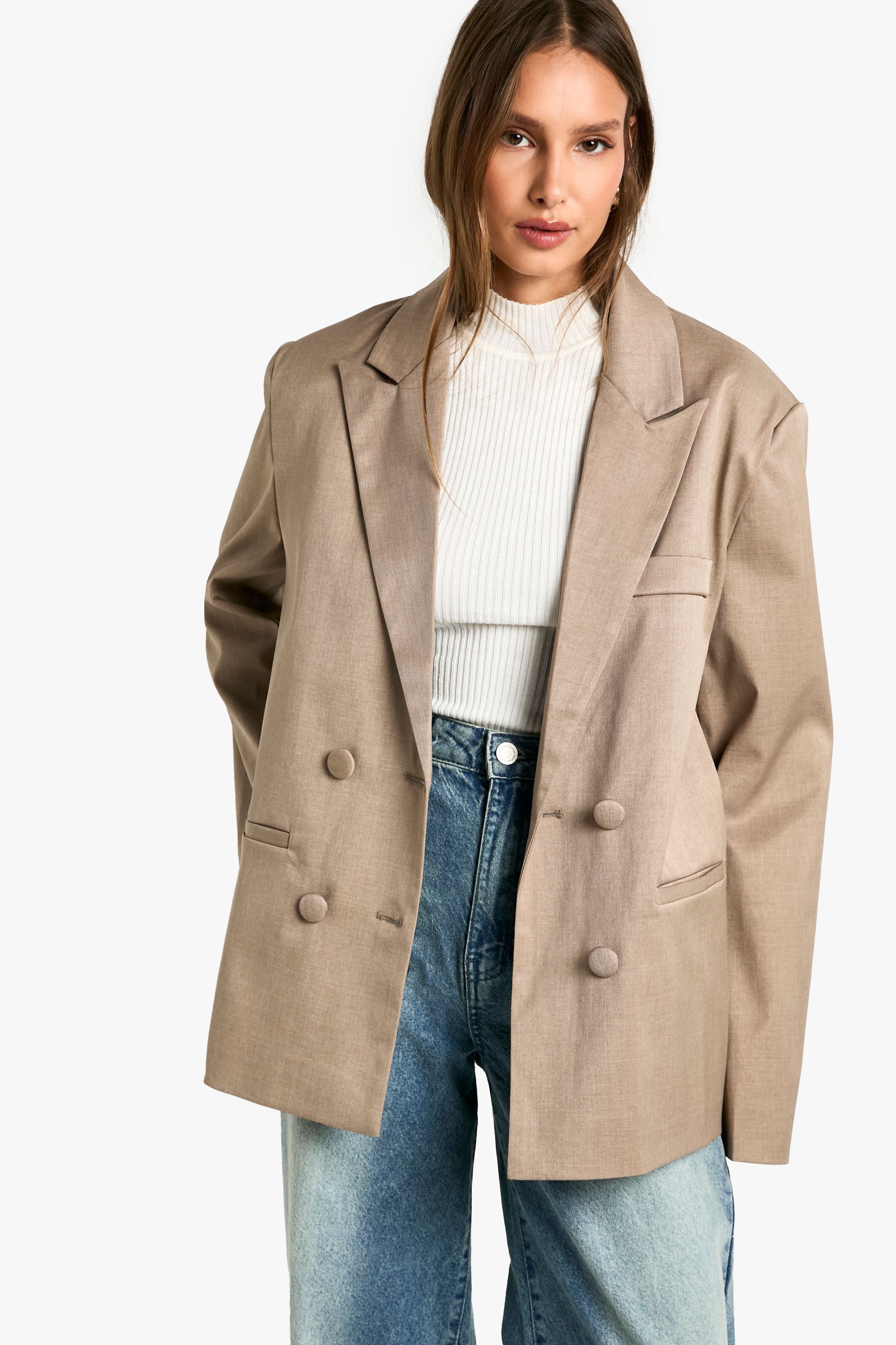 Double-Breasted Tailored Blazer