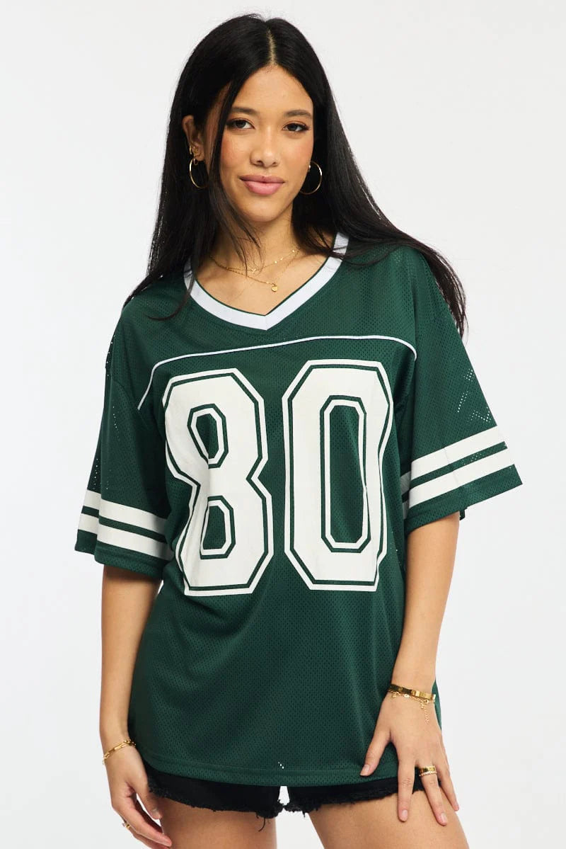 Green Sport Tee Short Sleeve