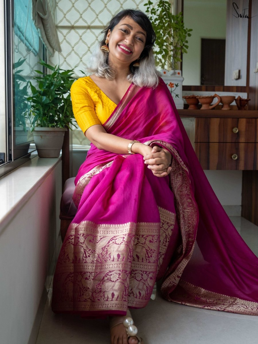 Silk Banarasi Border Saree