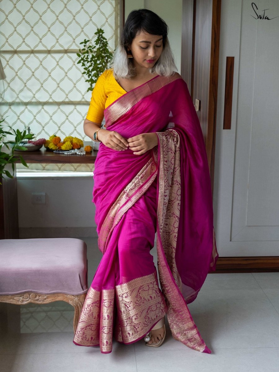 Silk Banarasi Border Saree