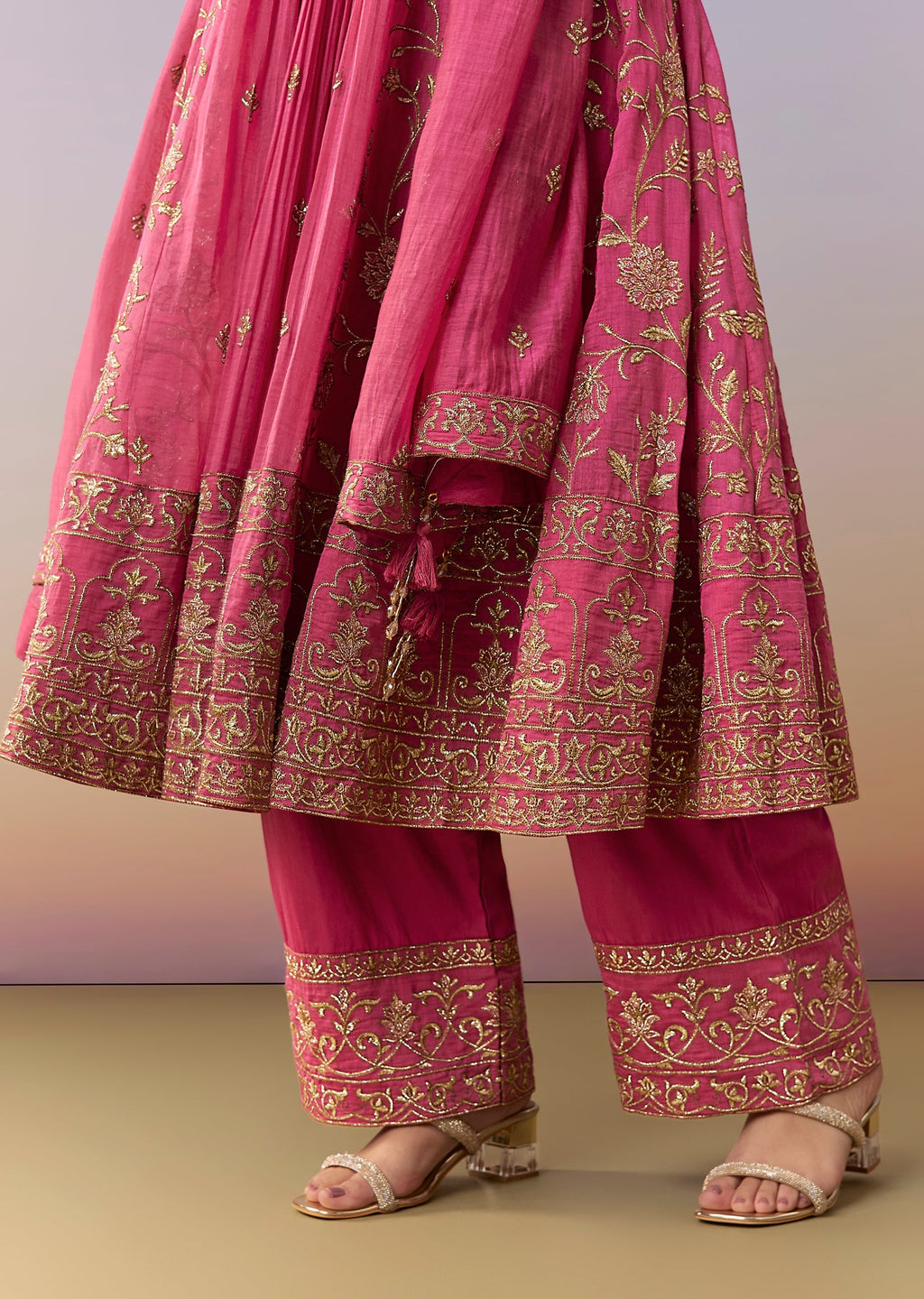 Embroidered Anarkali Set